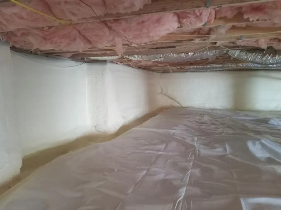 Crawl space encapsulation with closed-cell spray foam for Roof Leak Repair in Boynton Beach